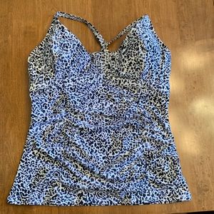 Athleta Smocked Tankini -Zimbabwe Print - 38D/DD